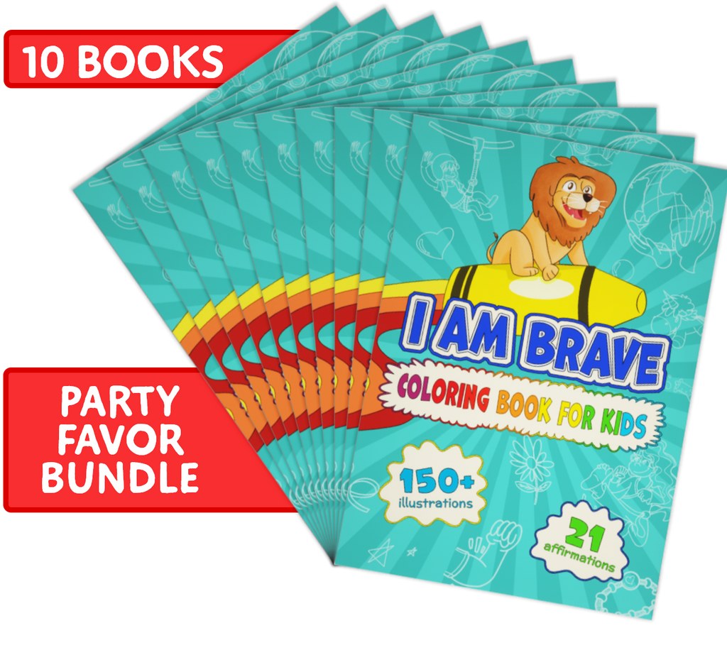 I Am Brave Coloring Book For Kids Party Favor Bundle 10 Books English Edition